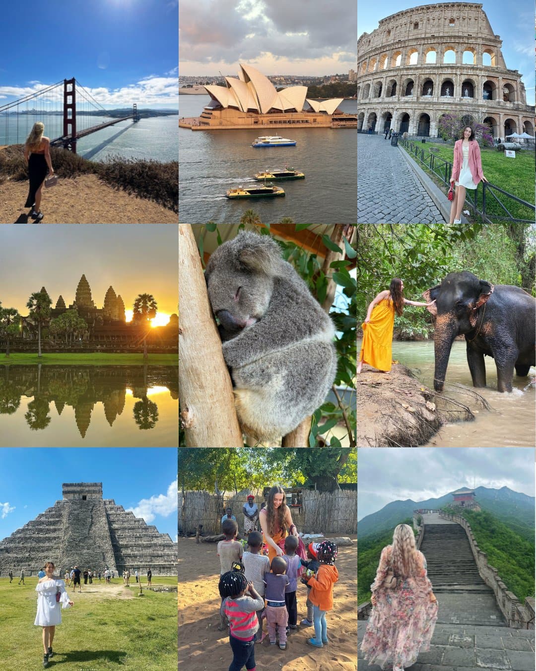 Lucia's travels around the world
